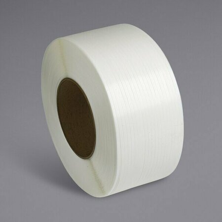 PAC STRAPPING PRODUCTS 18000'' x 1/4'' White Polypropylene Strapping Coil with 8'' x 8'' Core 442SPP18000W
